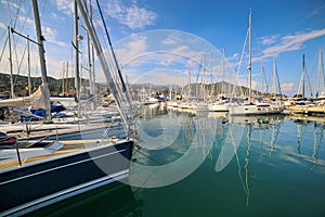 View of Varazze Marina in Liguria, Italy