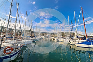 View of Varazze Marina in Liguria, Italy