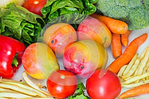 View Various types of fresh vegetables and friuts, that are exellent for vegetarian meals as well as ingredients healthy of dishes