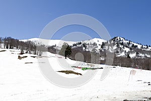 View of Vasilitsa ski center big ski resort in Vasilitsa