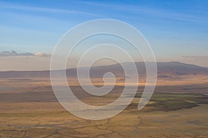 View of the vast Ngorogoro Crater at dawn in Tanzania, Africa