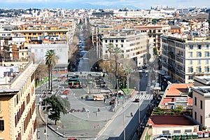 View from Vatican City, Rome, Italy, Beautiful Vibrant image Pan