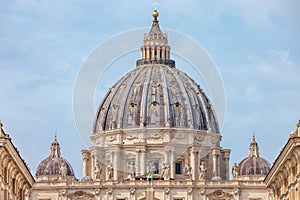 The Dome of St. Peter\'s Basilica. Rome, Italy photo