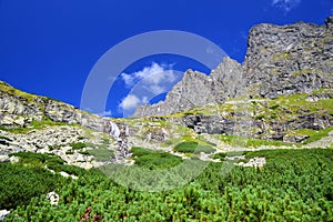 View on the Velicke Granaty from the Velicka valley, Tatra Mountains, Slovakia.