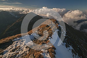 View from Velka Kamenista mountain at Western Tatras