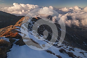 View from Velka Kamenista mountain at Western Tatras