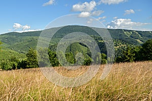 View on Velka Raca peak in Kysucke Beskydy mountains close to Oscadnica