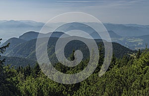 View in Velky Choc area in Slovakia mountains