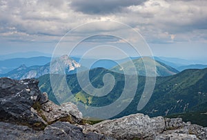 View from Velky Krivan 1706m, Mala Fratna mountains,