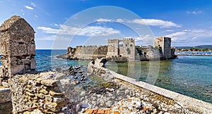 View of the Venetian fort castle at Methoni