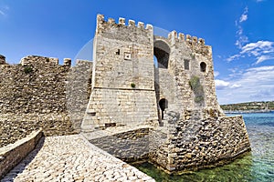 View of the Venetian fort castle at Methoni