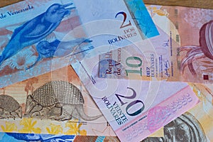 View of the Venezuelan currency / bolivares photo