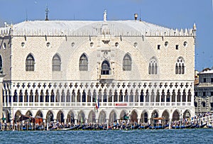 View of Venice from Grand Canal - Dodge Palace, Campanile on Piazza San Marco Saint Mark Square, Venice, Italy