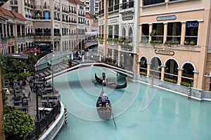 View of Venice Grand Canal Mall in Manila, Philippines