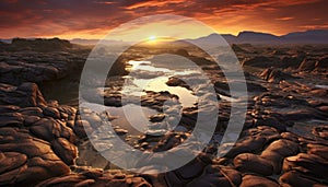 view of Venus close up generative AI