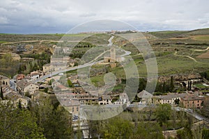 View of the Vera Cruz church from Segovia photo
