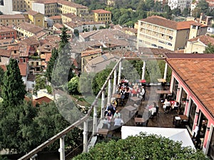 View of Verona, Italy, from hilltop above the city