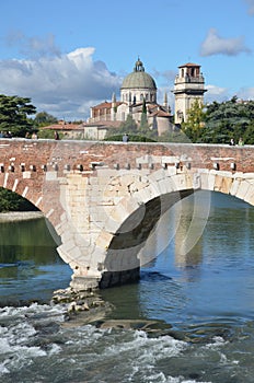 A view of Verona and Ponte Pietra