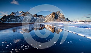 View of Vestrahorn mountain in Stokksnes, Iceland.