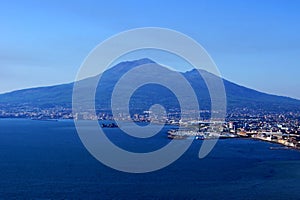 View of Vesuvius from a high mountain