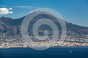 View of the Vesuvius mountain