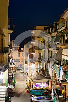 View of via Renata Birolli in Manarola, Italy