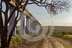 View of the viaduct of the Nairobi railroad