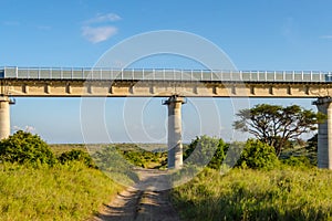 View of the viaduct of the Nairobi railroad