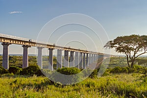 View of the viaduct of the Nairobi railroad