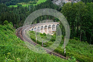 View of a viaduct of the Semmering Railway