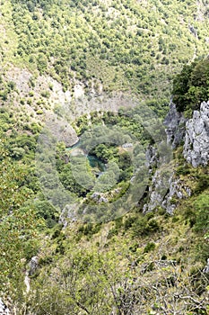 View of the Vicos gorge from the heights Epirus, Greece