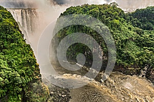 View of the Victoria Falls in Zambia