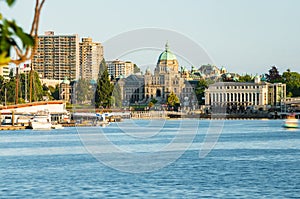 View of Victoria Skyline at Sunset