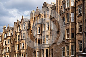 View of Victorian tenement housing in the West End of Edinburgh