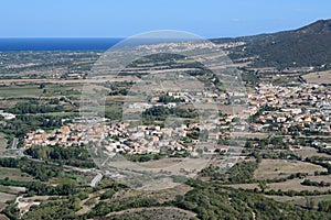 View of Viddalba and Badesi from Casteldoria tower photo