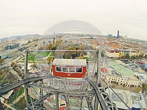 View of Vienna Austria from the very first Ferris wheel