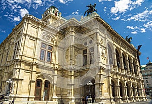 View of the Vienna Opera House. Austria