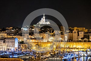 Marseille vieux port by night