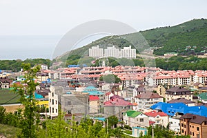 View of View of Sukko Valley, Anapa and the Black Sea, Krasnodar region, Russia