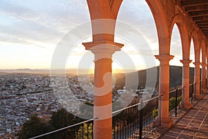 View from the viewpoint of cerro de la bufa in Zacatecas Mexico photo