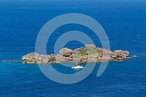 View from a viewpoint on the island Miang, Similan islands.