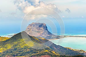 View from the viewpoint. Mauritius. Beautiful landscape. photo