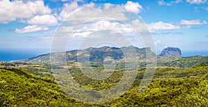 View from the viewpoint. Mauritius. Panorama