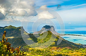 View from the viewpoint. Mauritius. Panorama