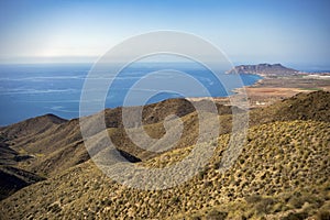 View from a viewpoint of the Puntas de Calnegre regional park in the Region of Murcia photo