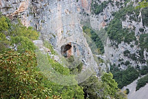 View of Vikos Gorge from Monastery of Agia Paraskevi Monodendri