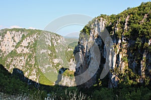 View of Vikos Gorge from Monastery of Agia Paraskevi Monodendri