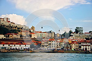 View of the Vila Nova de Gaia district in Porto. photo