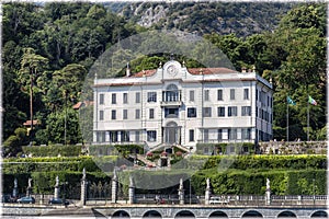 View on the villa Carlotta, Tremezzo, lake Como, Italy