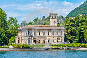 View of Villa Erba at lake Como in Italy photo